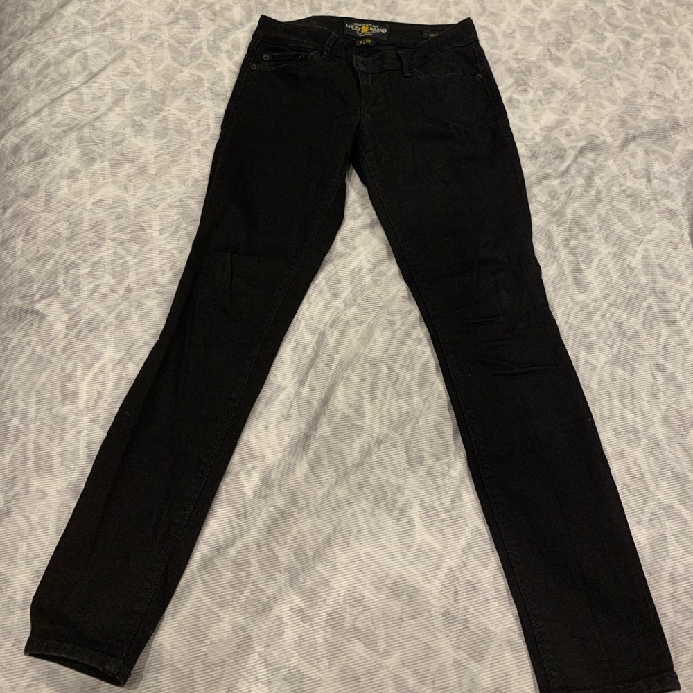 Black lucky Brand skinny jeans; Lolita skinny 0/25 ankle